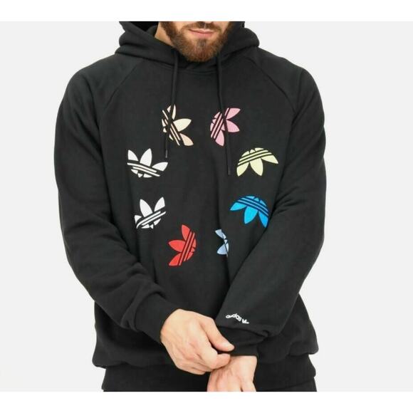ADIDAS MEN'S ORIGINALS SHATTERED TREFOIL PULLOVER HOODIE SIZE M #H62501 - Picture 1 of 7